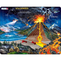 Larsen Puzzles Volcanoes 70 Piece Children's Educational Jigsaw Puzzle
