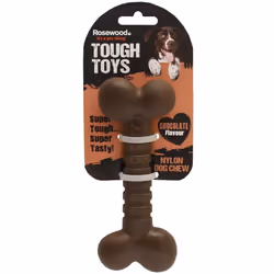 Rosewood small tough and durable chew and teething bone shaped dog toy for all medium and large dogs made of tough nylon...