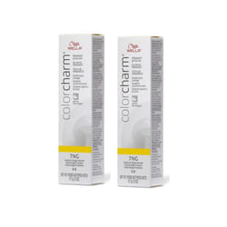 7NG Medium Beige Blonde Wella Color Charm Permanent Gel - 7NG - Pack of 2