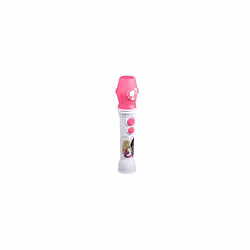EKids BE-070.11Mv22 Barbie Microphone for Kids, Built-in Music and Flashing Lights for Fans of Disney Toys for Girls, Pink
