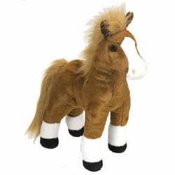 Wild Republic Cuddlekins Brown Standing Horse Stuffed Animal - 12' Class