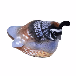Wild Republic Audubon Birds California Quail Plush with Authentic Bird