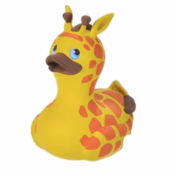 Wild Republic Rubber Duck Giraffe, Giraffe, 0 yr(s), Plush, Orange