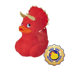 Wild Republic Rubber Duck Triceratops Bath animal Red