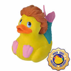 Wild Republic Rubber Duck Mermaid, Bath animal, Boy/Girl, 0 yr(s), Rubber, Multicolour