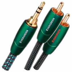 AudioQuest 16m Evergreen 3.5mm - 2xRCA, 3.5mm, Male, 2 x RCA, Male, 16 m, Black