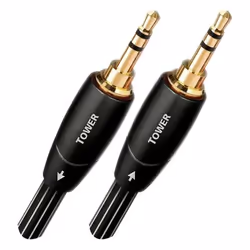 AudioQuest 2m Tower 3.5mm, 3.5mm, Male, 3.5mm, Male, 2 m, Black