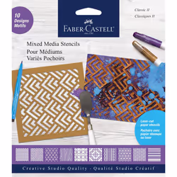 Faber-castell Mixed Media Stencils - classic graphic II - 10 Paper Ste