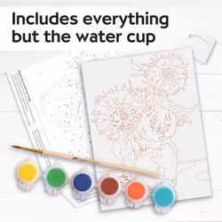 Faber-Castell Paint by Number Museum Series - Paint Your Own Sunflowers by Vincent Van Gogh (Packaging May Vary)