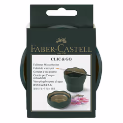 Faber-Castell Clic & Go Artist Water Cup - Dark Green  1 Count (Pack of 1)