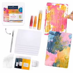 Faber-Castell 20 Minute Studio Abstract Art for Beginners - Mixed Media Adult Arts and Crafts with Gelatos