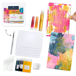 Faber-Castell 20 Minute Studio Abstract Art for Beginners - Mixed Media Adult Arts and Crafts with Gelatos