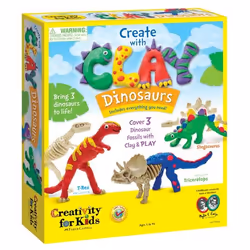 Faber-Castell Create with Clay Dinosaurs, Modeling clay, Multicolour, Child, 5 yr(s), 95 yr(s), Dinosaurs