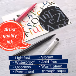 Faber-Castell Calligraphy Pitt Artist Pen Set - 6 Multi Colored Calligraphy Pens
