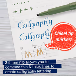 Faber-Castell Calligraphy Pitt Artist Pen Set - 6 Multi Colored Calligraphy Pens