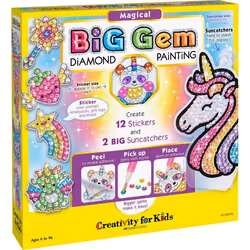 Creativity for Kids Big Gem Diamond Painting – Magical, Sketchbook, 6 yr(s), Multicolour