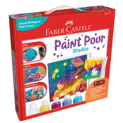 FaberCastell Do Art Paint Pour Studio  No Mix Acrylic Paint Pouring Set for Kids  Makes 6 Fluid Art Projects  Multi FC14342