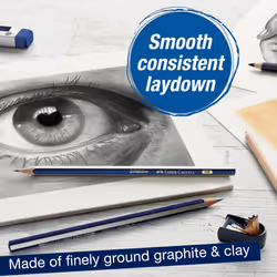 Faber-Castell Graphite Pencils Drawing Set: 12 Art Pencils for Sketching (4H  3H  2H  H  F  HB  B  2B  3B  4B  5B  and 6B)  Shading Kit