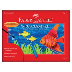 Faber-Castell Gel Stick School Pack - Multi-purpose Crayons - 240 Count - 12 Vibrant Colors