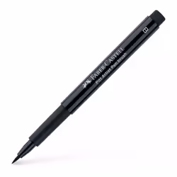 Faber-Castell Art & Graphic Pitt Artist Pen Brush India Ink Pen  Black  Single Pitt Pen  For Art  Craft  Drawing  Sketching   ...