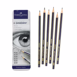 Faber-Castell Graphite Sketch Pencil Set - 6 Graphite Pencils (2H HB B 2B 4B 6B) Drawing Pencils and Sketching Supplies