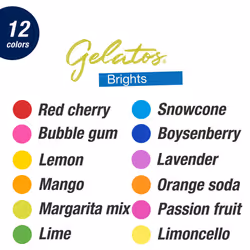 Faber-Castell Gelatos Colors Set  Brights - Water Soluble Pigment Crayons - 12 Bright Colors