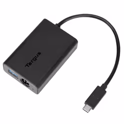 Targus ACA46GLZ, Black, Gigabit Ethernet, DC, 272 mm, 2 mm, 25 mm