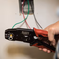 Klein Tools Tool, Ratcheting Insulated Terminal Crimper for 10 to 22 AWG Wire 3005CR
