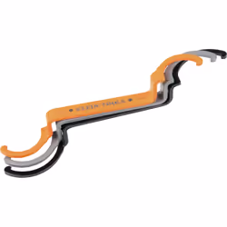 Klein Tools 50900R, Hook spanner wrench, Black, Chrome, Orange, Carbon steel, Straight, 12,19,25 mm, 164 mm