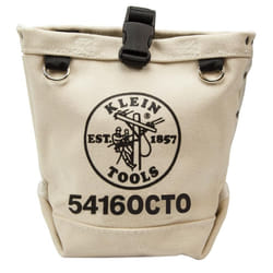 Klein Tools 5416OCTO Tool Bag  Bull-Pin and Bolt Pouch  No. 4 Canvas with Tunnel Connection  5 x 5 x 9-Inch