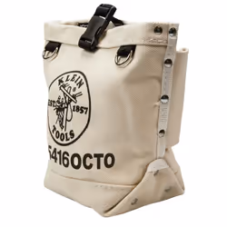 Klein Tools 5416OCTO Tool Bag  Bull-Pin and Bolt Pouch  No. 4 Canvas with Tunnel Connection  5 x 5 x 9-Inch