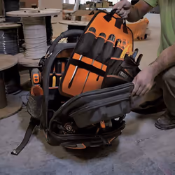Backpack Tool Bag, 48 Pockets for Hand Tools, Great Electrician Heavy Duty Tool Backpack Klein Tools 55485