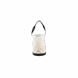 StraightWall Bucket Canvas Tool Bucket 9Inch Diameter 14Inch Height No 6 Canvas Web Handle Klein Tools 5106 Offwhite