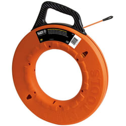 Klein Tools 56059 Non-Conductive Fiberglass Fish Tape  Made in USA  200-Foot Wall Snake is 3/16-Inch Wide Multi-Groove Fish Tape and Pulls to 500-Poun