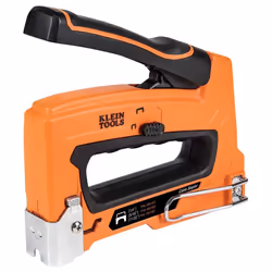 KLEIN TOOLS Heavy Duty Stapler for Voice, Data, Video and Nonmetallic Sheathed (Romex) Cable Fits 1/4, 5/16, and 19/32-Inch S ...