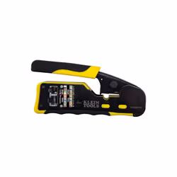 Klein Tools VDV226-110 Pass Thru Modular Crimper Tool - Yellow & Black
