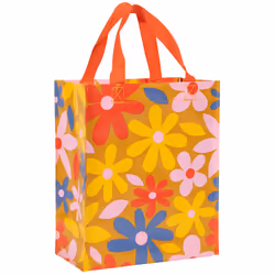 Blue Q Groovy Flower Handy Tote from Reusable lunch bag little tote gift bag easytowipeclean 95 recycled material 10