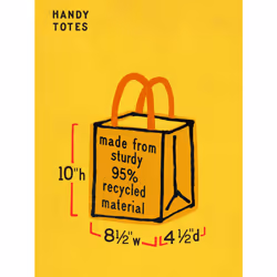 Blue Q Groovy Flower Handy Tote from Reusable lunch bag  little tote  gift bag  easytowipeclean  95 recycled material  10
