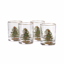 Spode Christmas Tree Glasses Set of 4