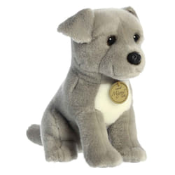 Aurora? Adorable Miyoni? Pit Bull Puppy Stuffed Animal - Lifelike Detail - Cherished Companionship - Gray 9 Inches