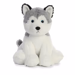 AuroraÃ¯Â¿Â½ Cuddly Husky Stuffed Animal - Cozy Comfort - Endless Snuggles - Gray 14 Inches
