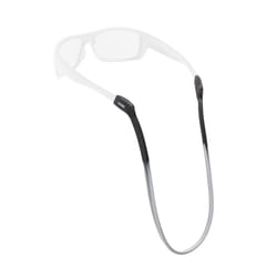Chums Switchback Safety Eyewear Retainer - Lightweight & UV Resistant Silicone Sunglasses Strap for Men & Women - Black/Smoke