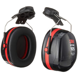 3M H10P3E Peltor Optime 105 Helmet Attachable Earmuff  Ear Protectors  Hearing Protection  NRR 27 dB  Black  Large