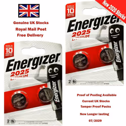 Energizer CR2025 3V Lithium Coin Cell Battery DL2025 with Baby Secure Technology Pack of 4