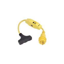 Marinco Dockside 30A to 15A Adapter with GFCI 30A Locking Plug to 15A Connector