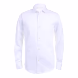 Calvin Klein Boys' Long Sleeve Sateen Dress Shirt  Button-down Style W