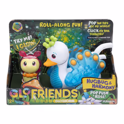 Playskool Glo Friends - Hugbug & Harmony Pop Push & Roll! - Swan Vehi