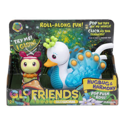 Playskool Glo Friends - Hugbug & Harmony Pop  Push & Roll! - Swan Vehi