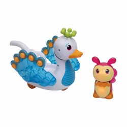 Playskool Glo Friends - Hugbug & Harmony Pop  Push & Roll! - Swan Vehi