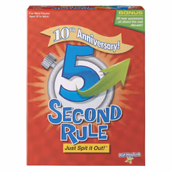 Playmonster 5 Second Rule 10th Anniversary, Card Game, Trivia, 10 yr(s), Family game